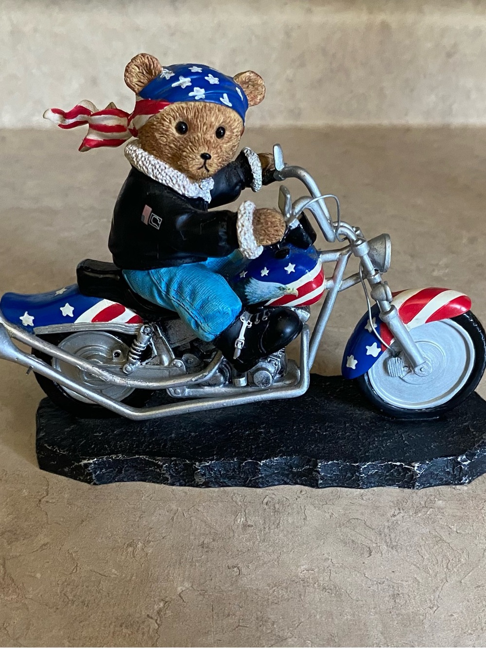 Vintage Faithful Fuzzies Bear To Be Wild Motorcycle Biker Limited Edition Decor